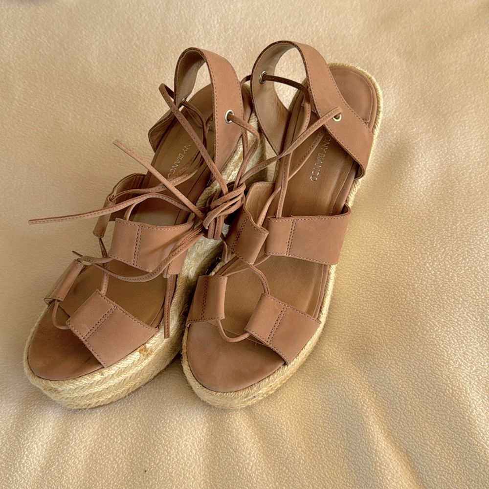 Tony Bianco wedge espadrille size 40 tan